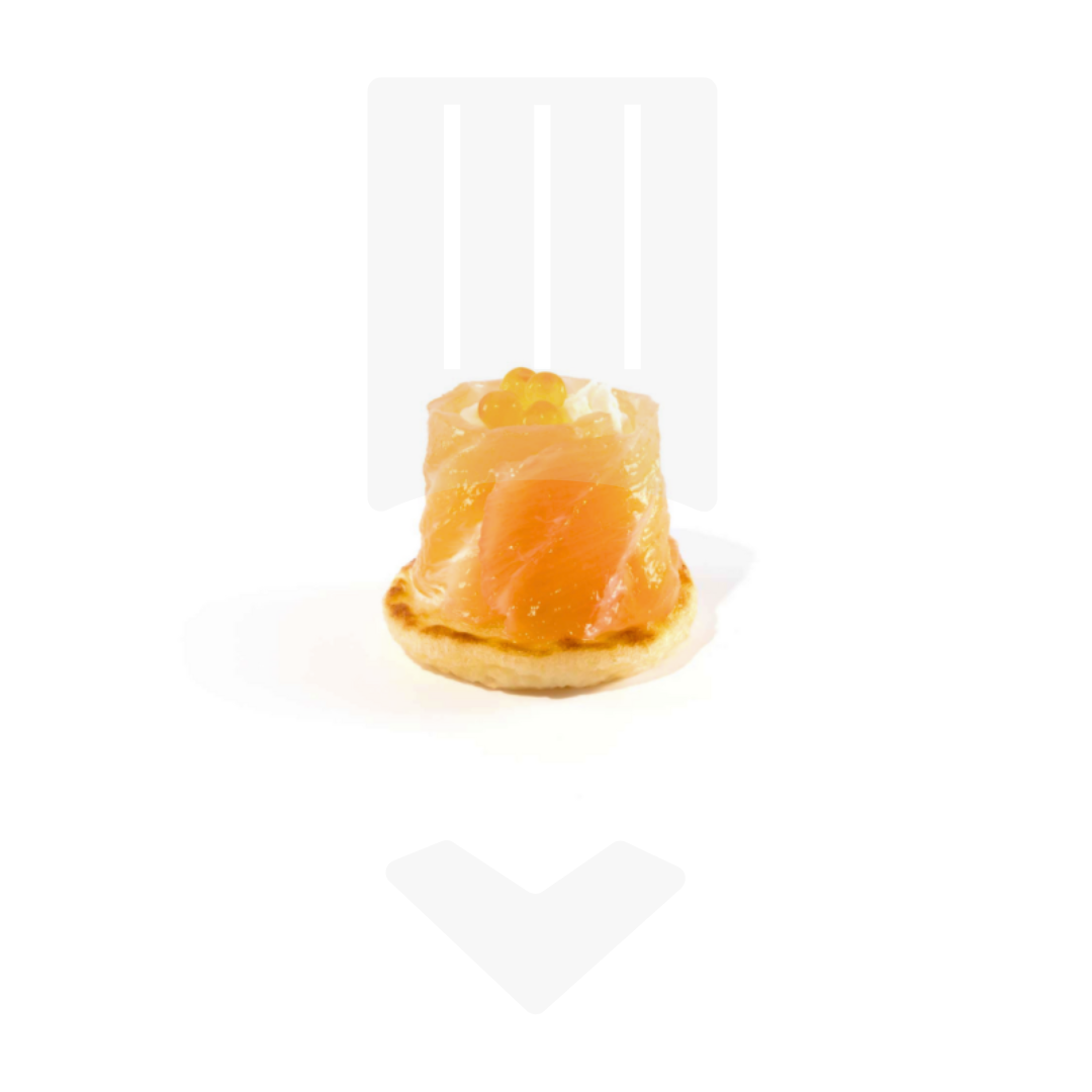 Mini blinis saumon fumé et crème raifort 13gr