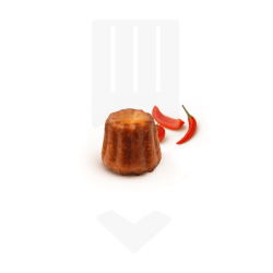 Mini canelé salé façon piperade, pièce de +/- 10gr