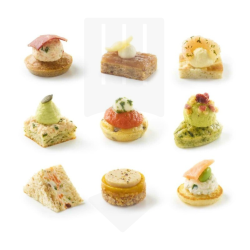 Assortiment de pièces cocktails, canapé prestige 10gr