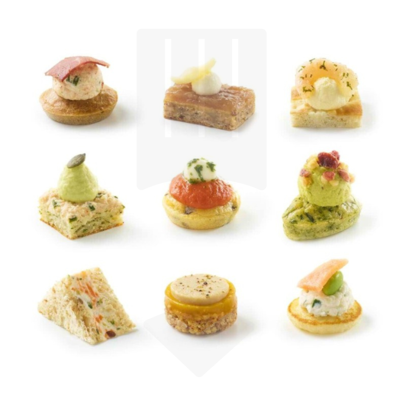 Assortiment de pièces cocktails, canapé prestige 10gr