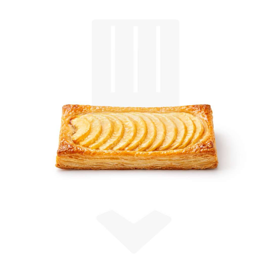 Tartelette rectangle pomme 80gr | Grossiste Alimentaire