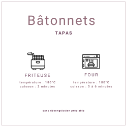 Bâtonnet pané et pré frit de mozzarella