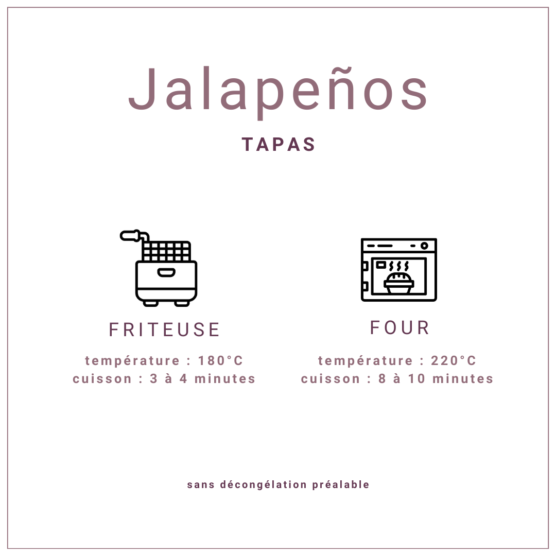 Jalapeños verts surgelés et panés, avec du fromage