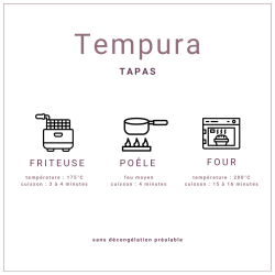 Tempura de légumes grillés et surgelés