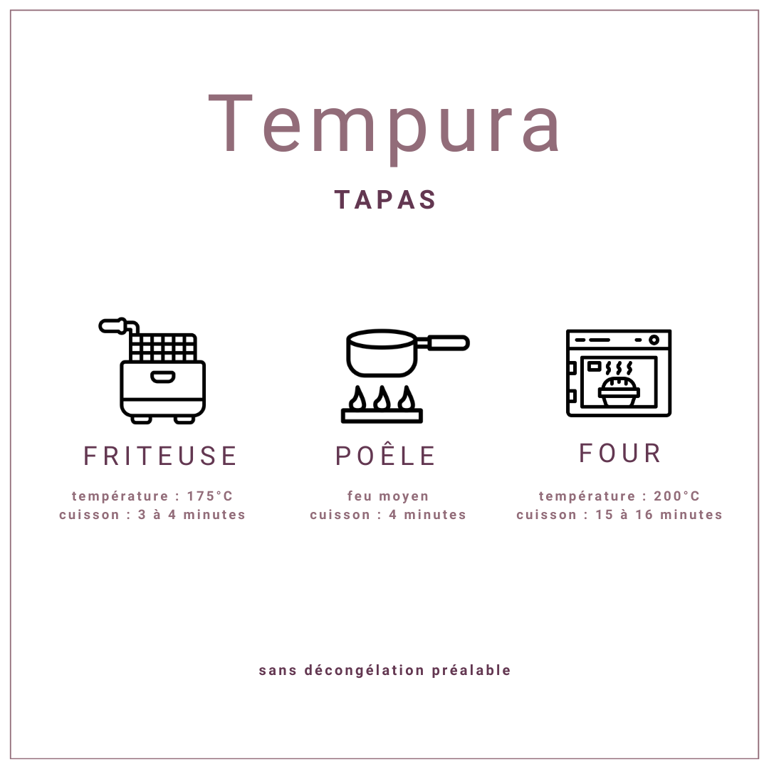 Tempura de légumes grillés et surgelés