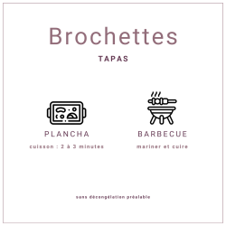 Mini brochette de queue de crevette décortiquée