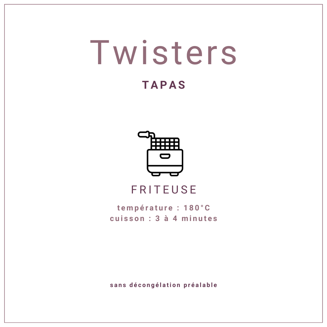 Mini twisters de crevettes sautés à l'ail et persil