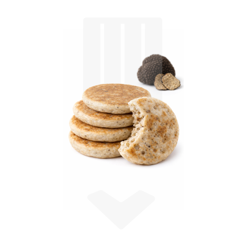 Mini blinis à la truffe, Ø4.5cm