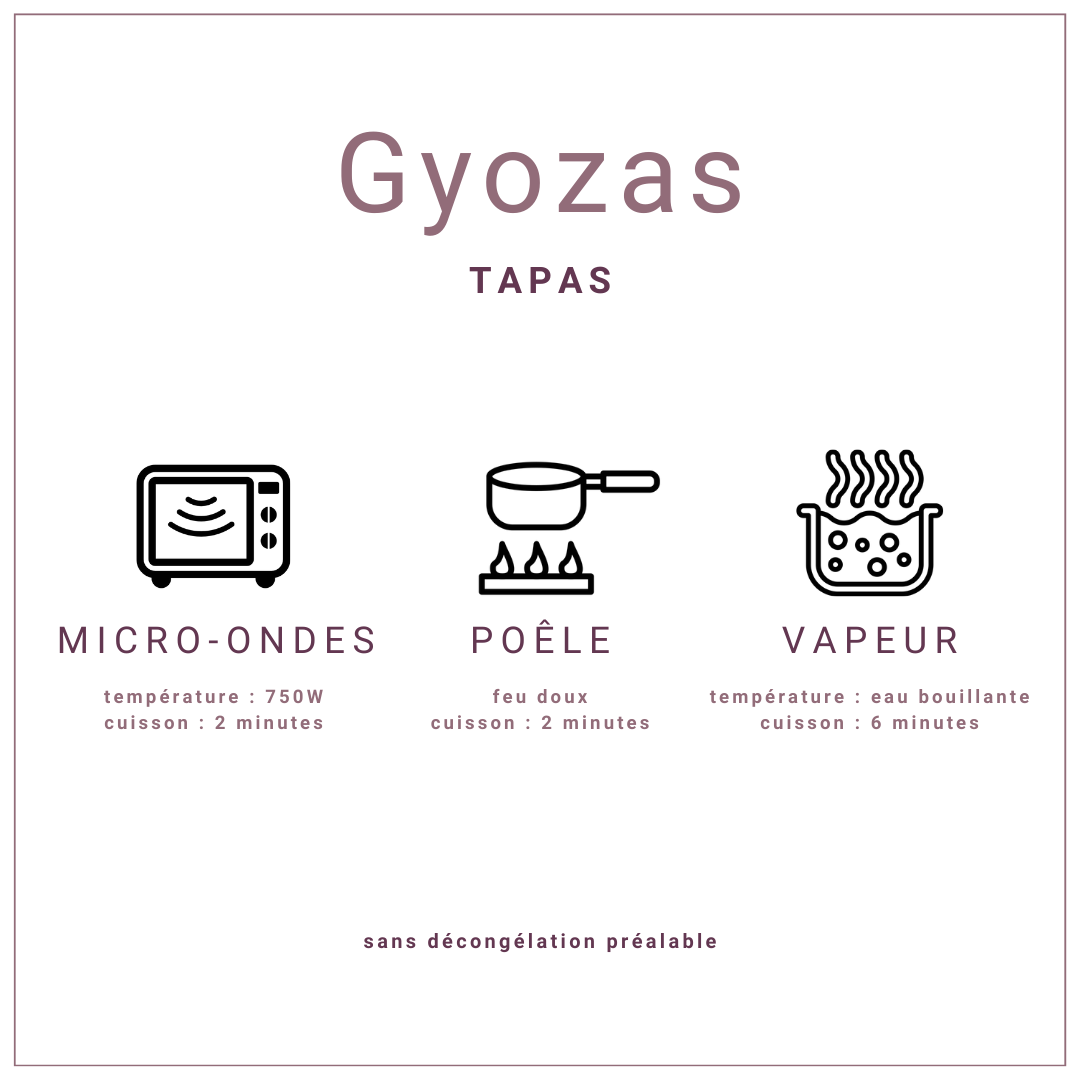 Bouchées surgelées de croissants de gyozas au poulet