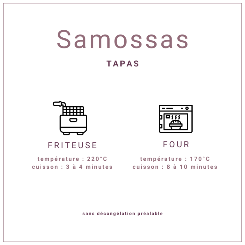 Samossas de légumes surgelé traditionnels