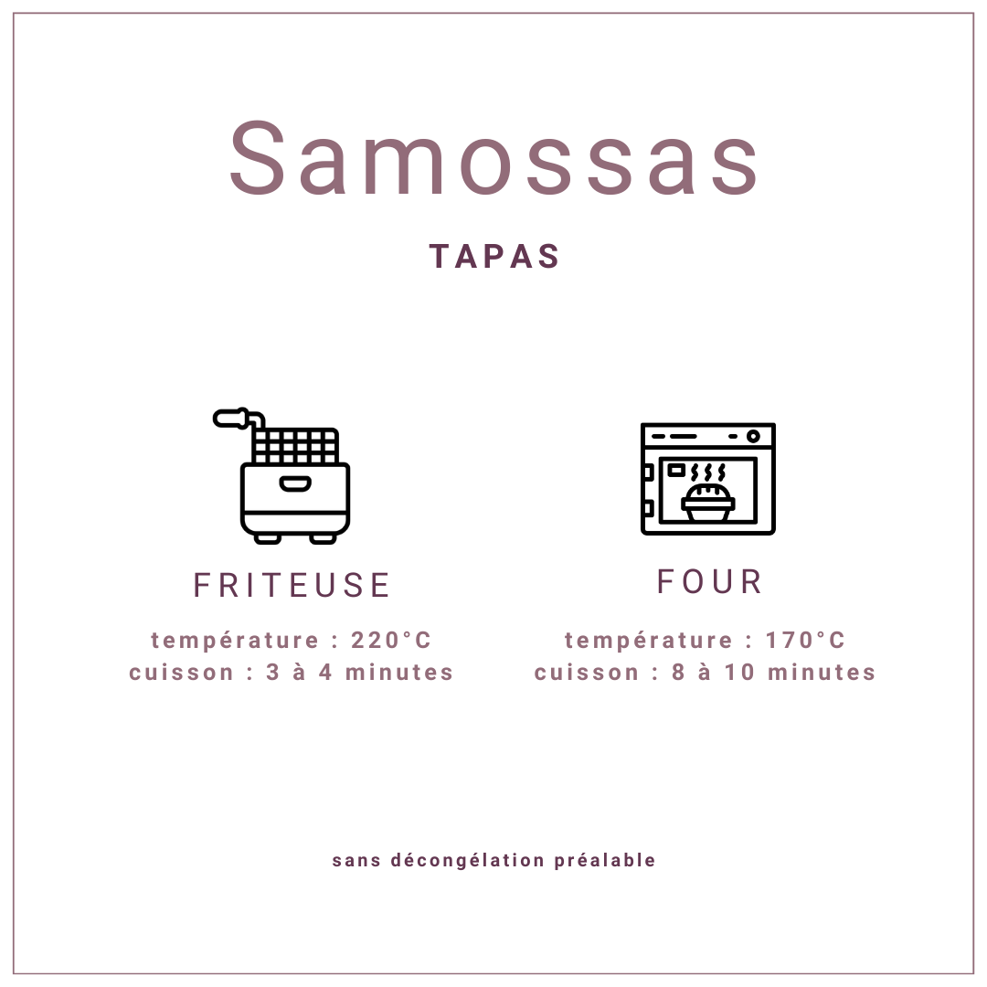 Samossas de légumes surgelé traditionnels