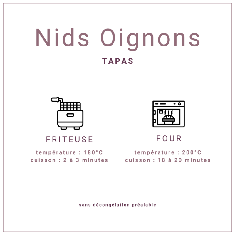 Nids d'oignons pré frits pour burger ou garniture