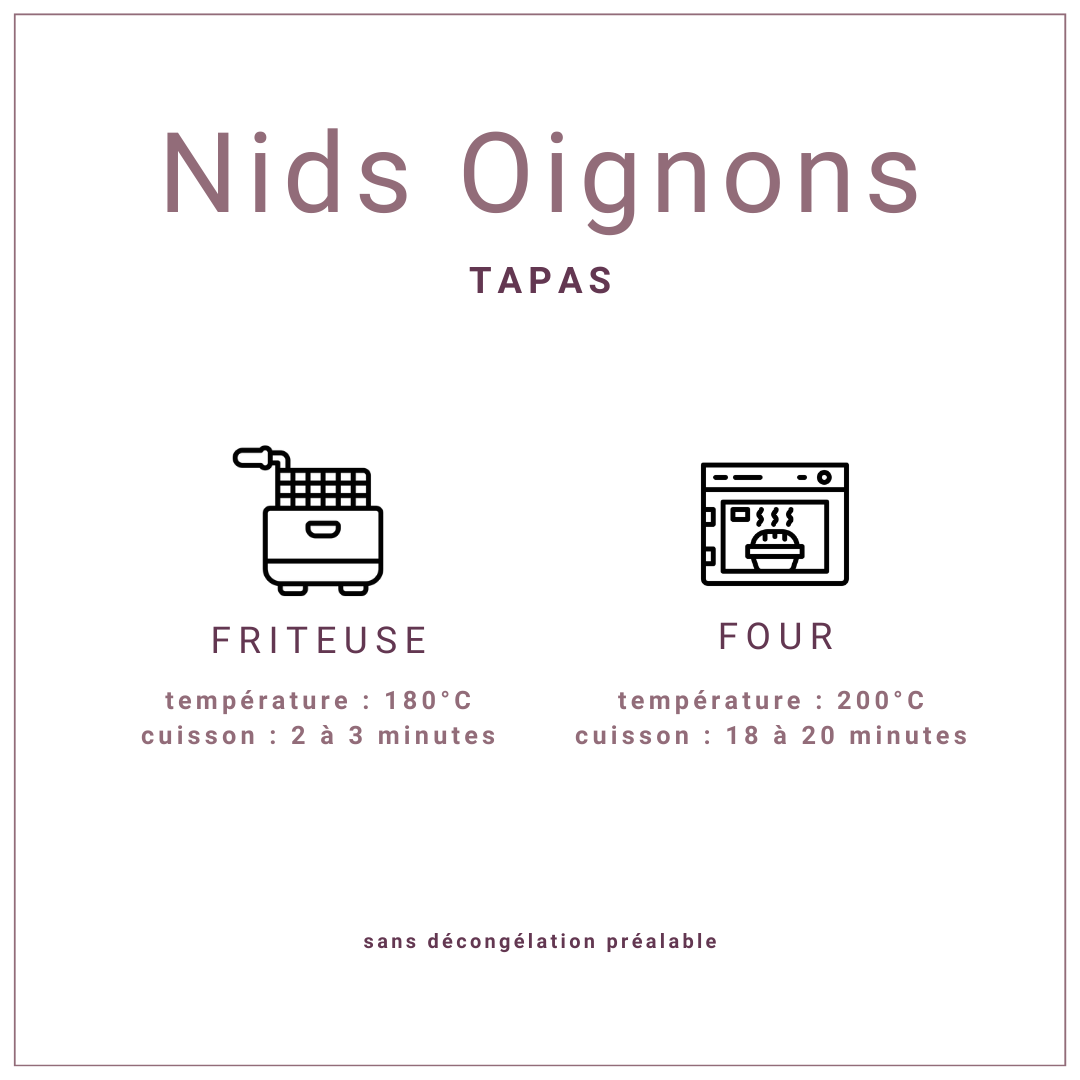 Nids d'oignons pré frits pour burger ou garniture