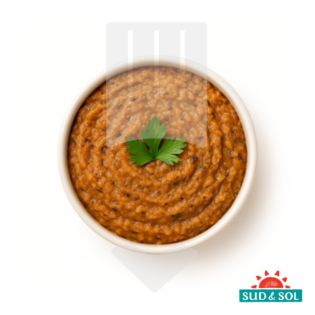 Préparation surgelée de caviar d'aubergines grillées