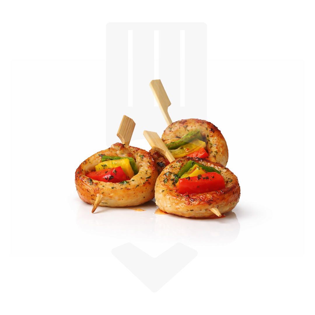 Brochette Poulet Poivrons +/-35gr | Grossiste Alimentaire