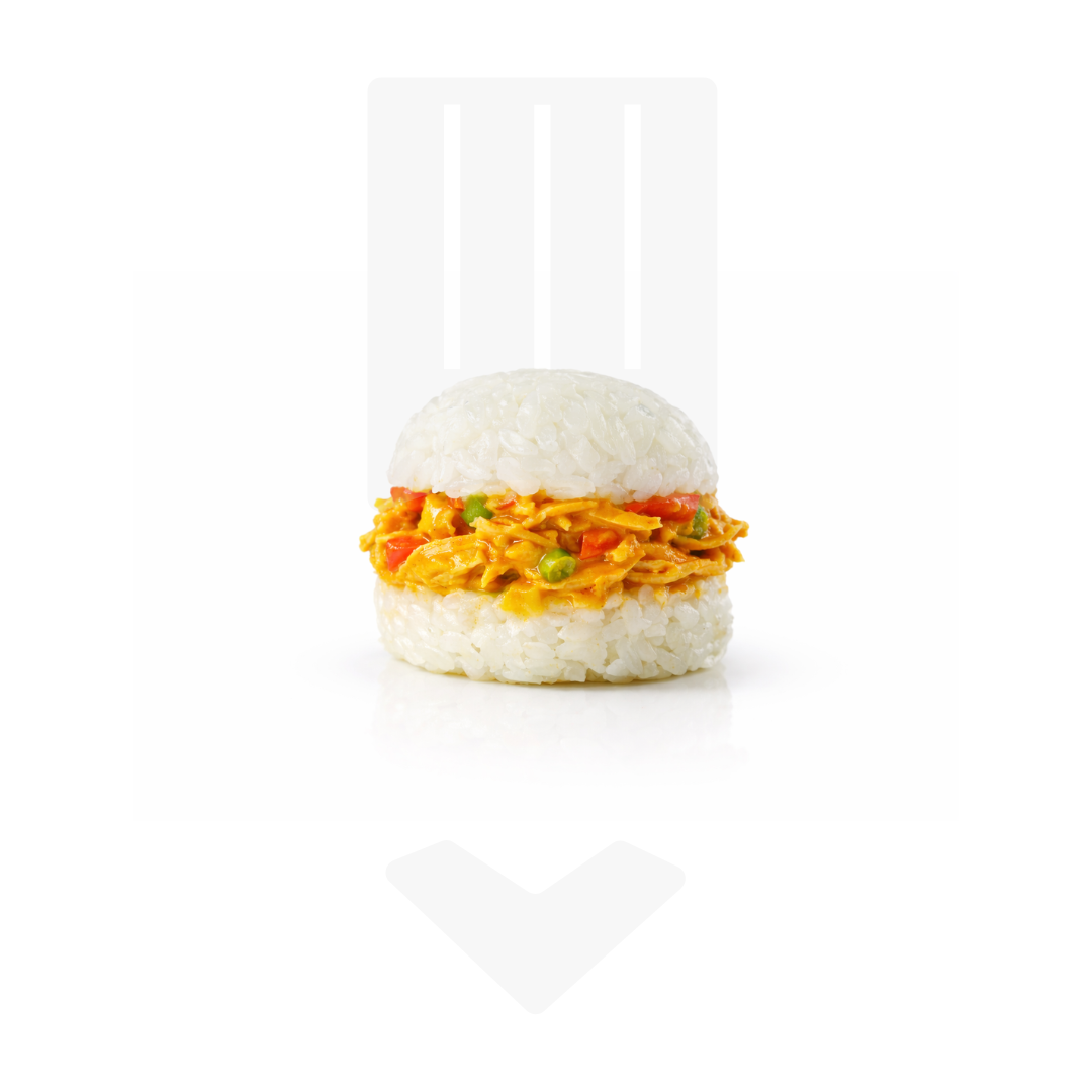 Mini Burger Riz Poulet +/-30gr | Grossiste Alimentaire