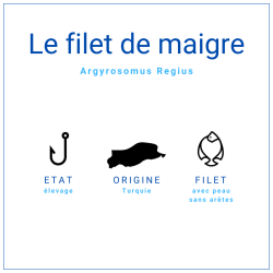 Filet maigre avec peau, issu d'aquaculture de Turquie