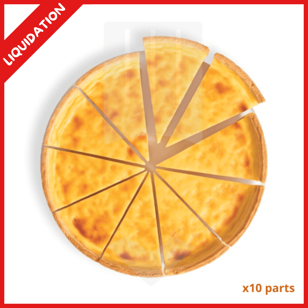 Flan surgelé épais goût d'oeufs et de vanille