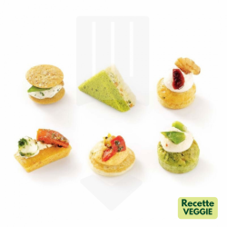 Assortiment de canapés végétariens et surgelés