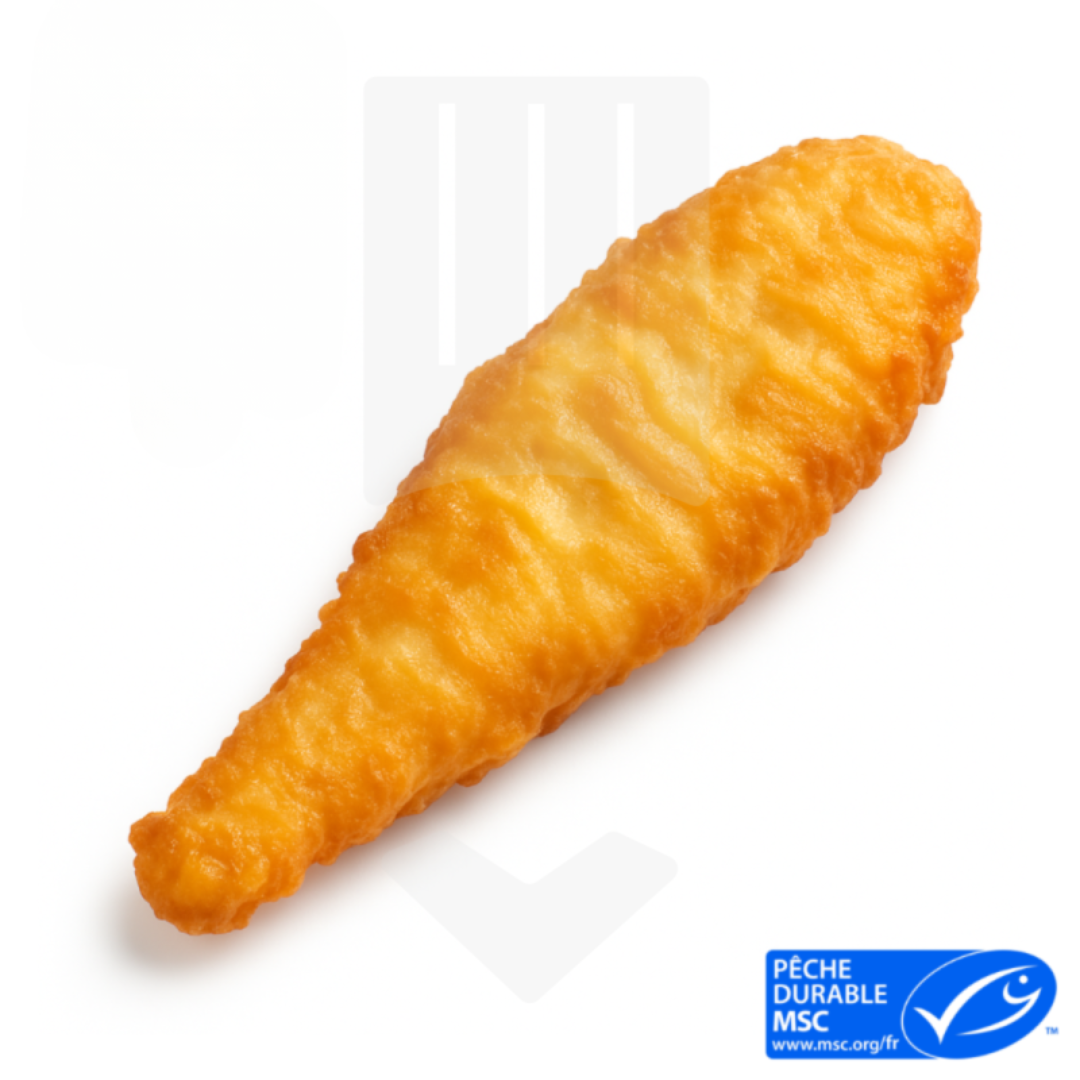 Filet de cabillaud avec pâte Fish & chip surgelé IQF