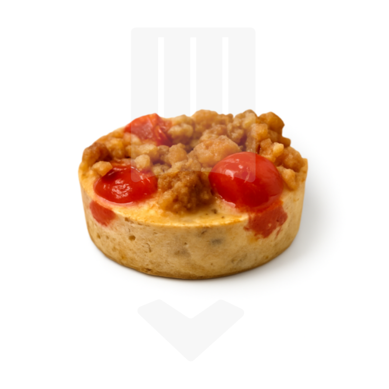 Crumble de sardines et tomates cerises, pièce de 90gr