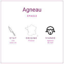 Epaule Agneau Lait Surgelée +/-750gr | Grossiste Alimentaire