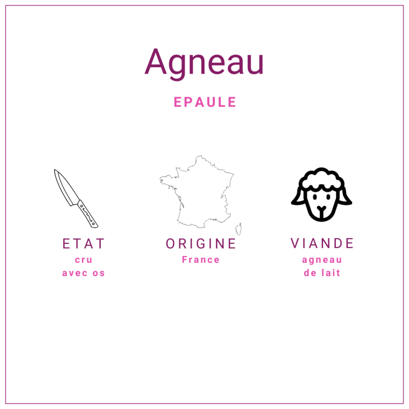 Epaule Agneau Lait Surgelée +/-750gr | Grossiste Alimentaire