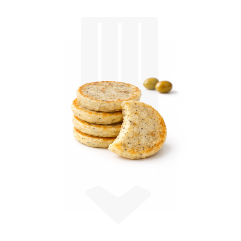 Mini Blinis Olive Verte Pavot 5gr | Grossiste Alimentaire