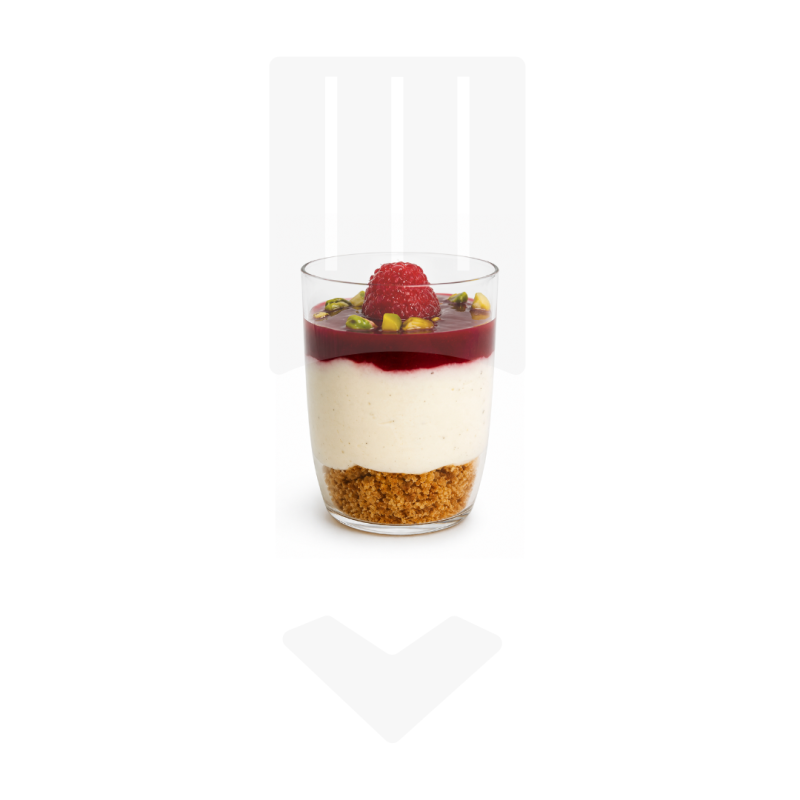 Verrine Vanille Framboise 30gr | Grossiste Petits Fours