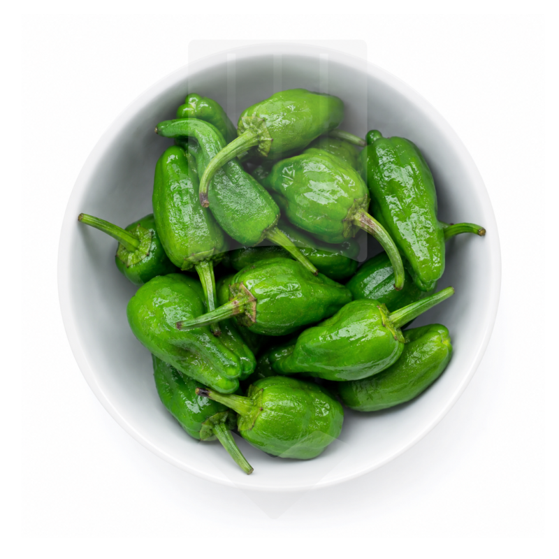 Pimientos de Padron petit piment doux frits