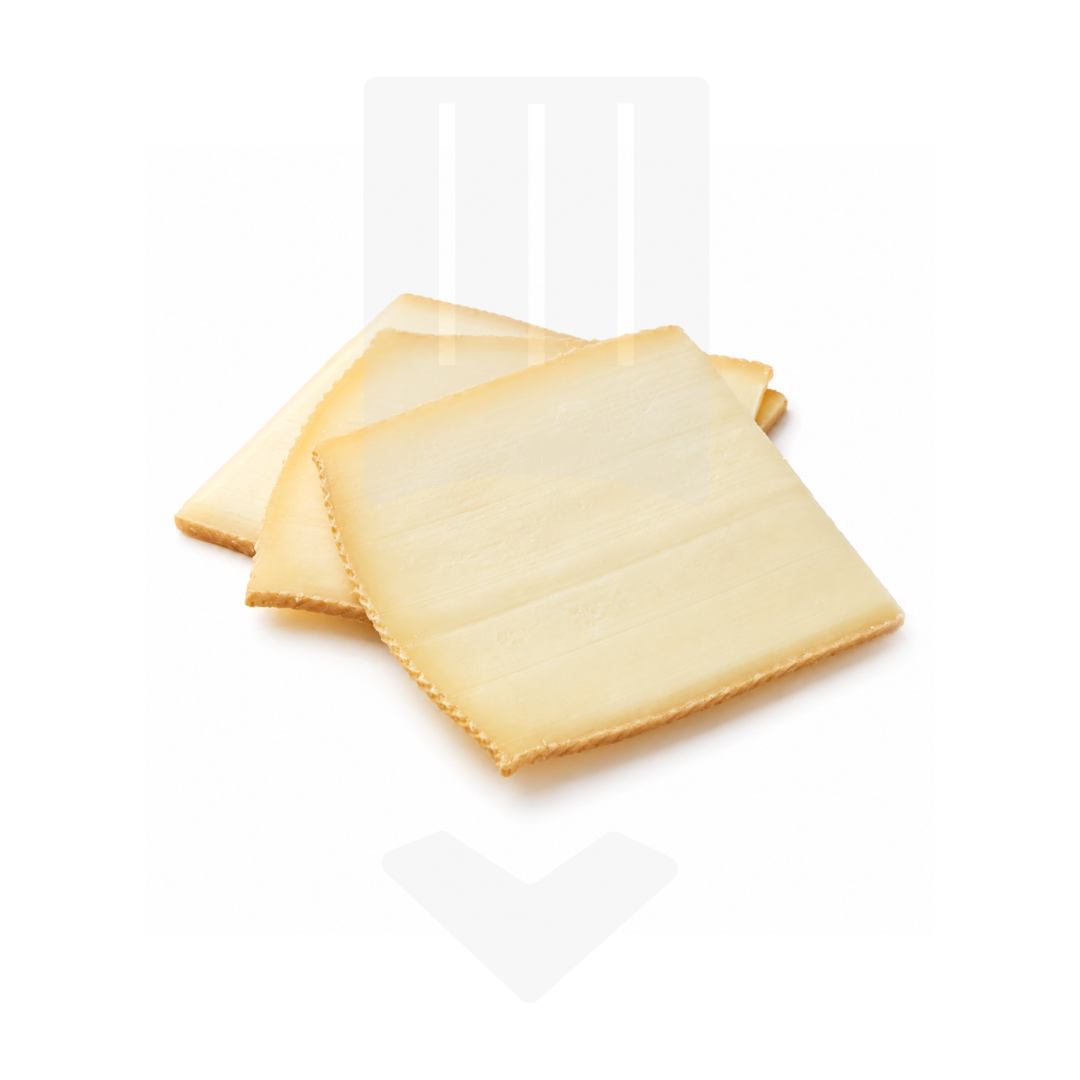 Tranches de fromage à raclette surgelées IQF