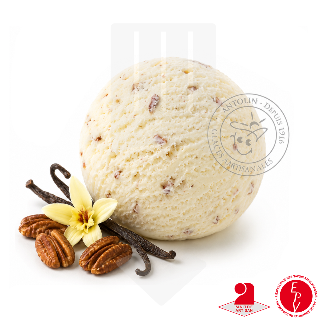 Crème glacée vanille pécan de chez Antolin