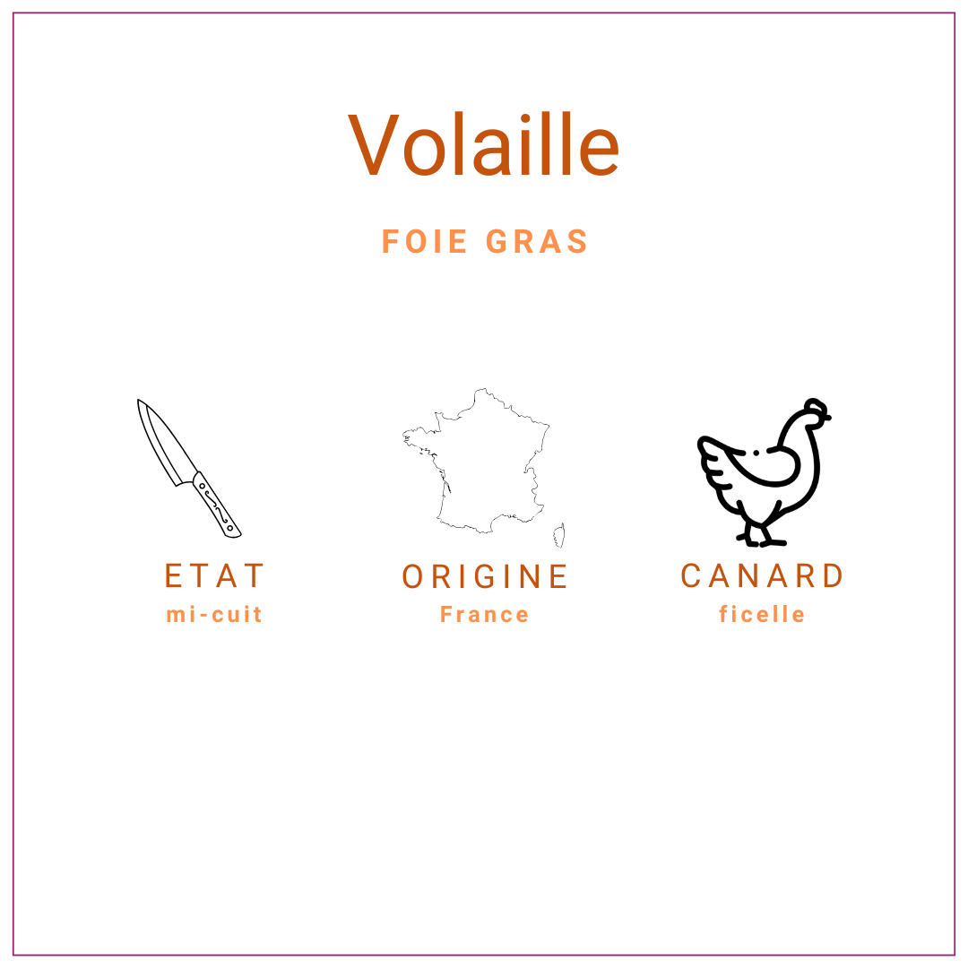 Bloc de foie gras de canard mi-cuit France 300gr
