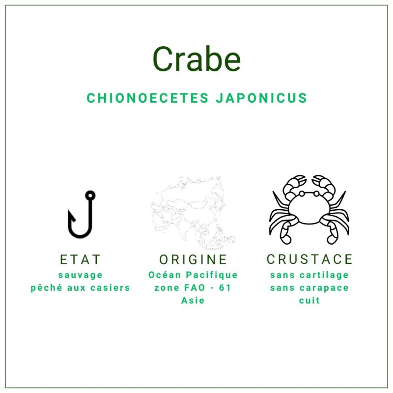 Chair de crabe des neiges cuite | Grossiste alimentaire