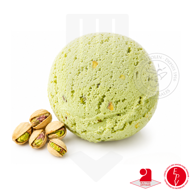 Crème glacée pistache de la maison Antolin