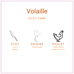 Filet de poulet pané extra-croustillant surgelé | Grossiste Pro