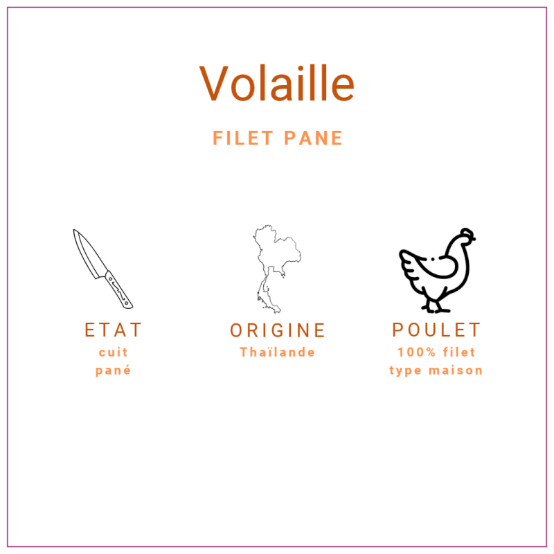 Filet de poulet pané extra-croustillant surgelé | Grossiste Pro