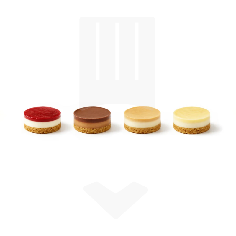 Assortiment de 48 mini cheesecake surgelé 20gr
