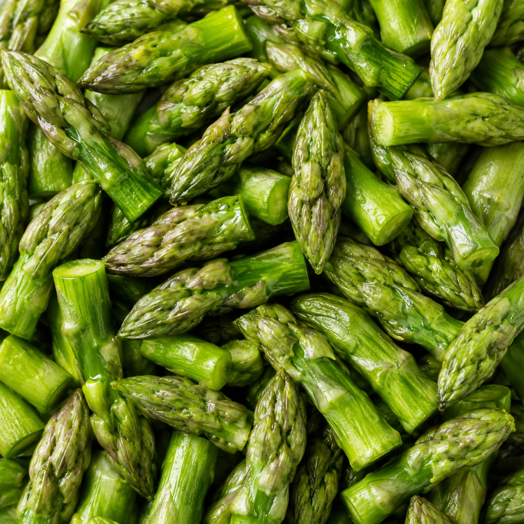 Pointes d'asperges vertes et entières surgelées