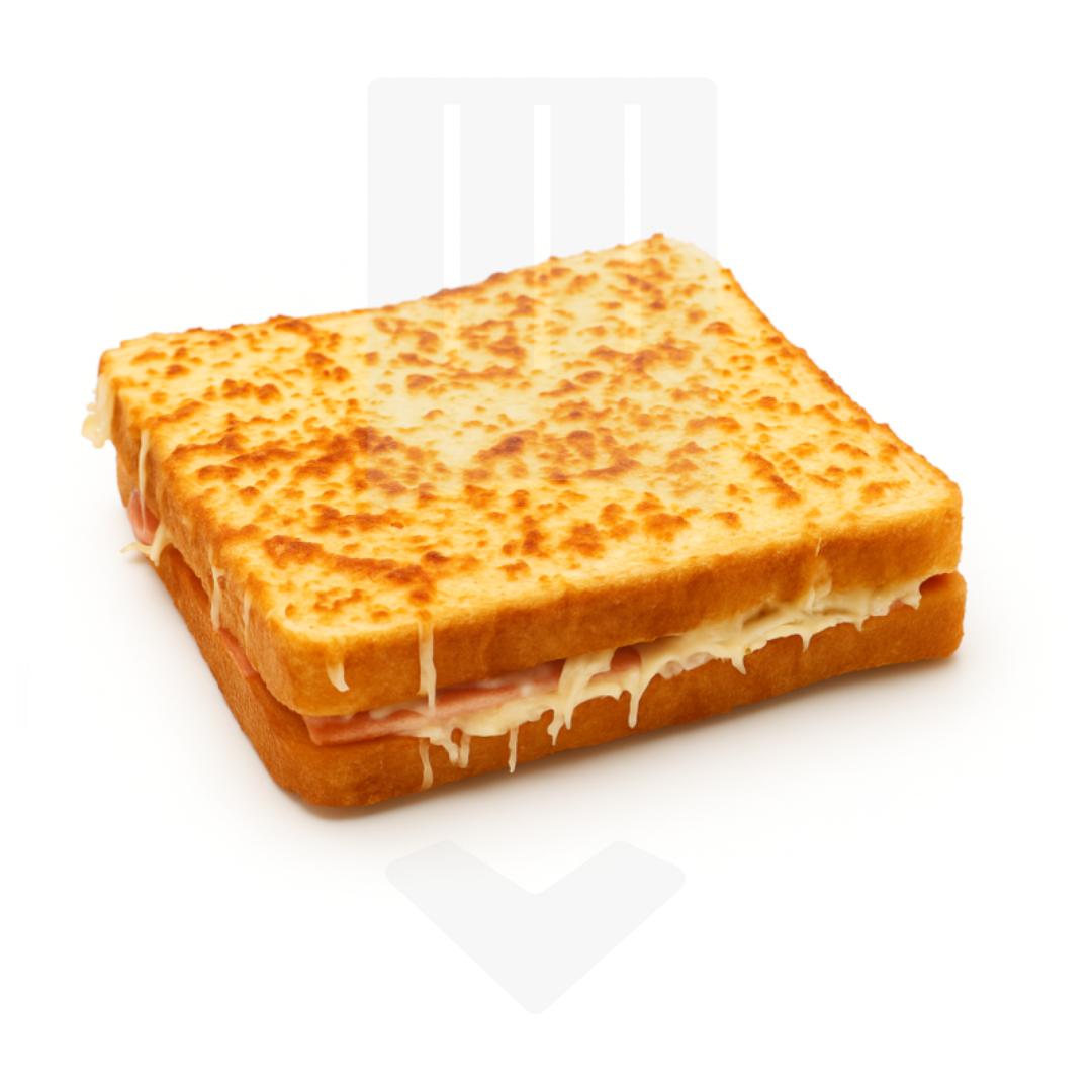 Croque-monsieur crème fraiche, jambon et emmental