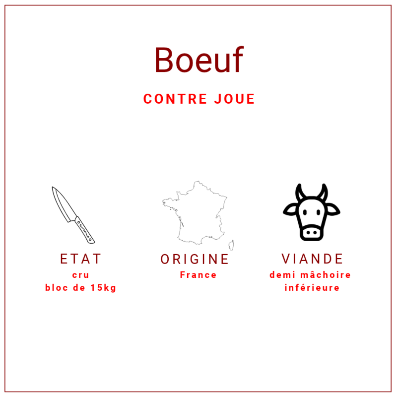 Contre noix de joue de boeuf France | Grossiste Viande