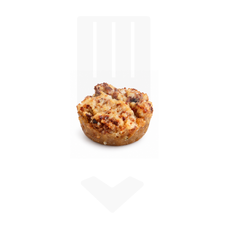Mini crumble confit d?échalotes 25gr | Cocktail traiteur