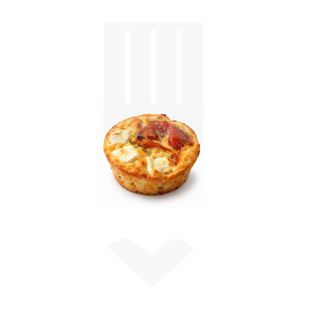 Mini clafoutis tomate chèvre basilic 20gr | Traiteur