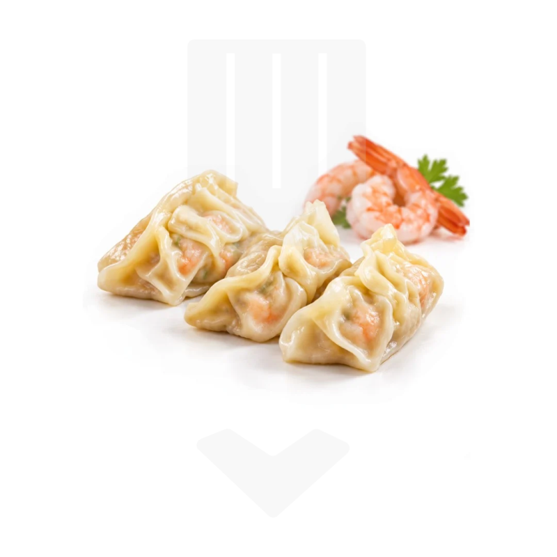 Bouchées de croissant de gyozas crevettes