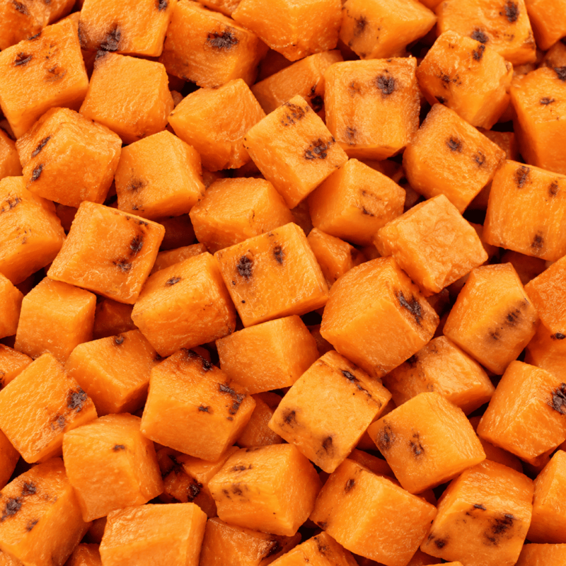 Patates douces grillées en cubes surgelées IQF | Pro