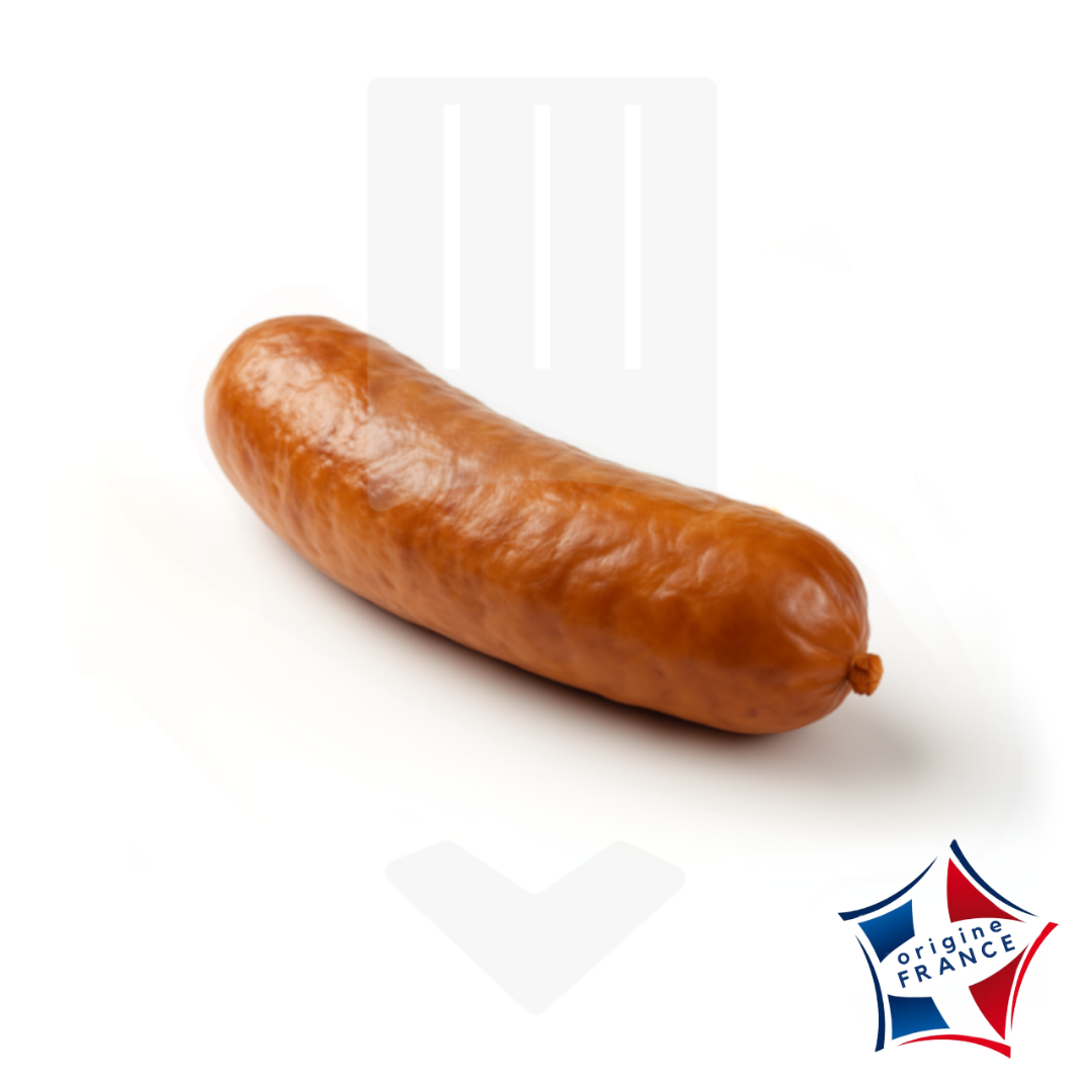 Saucisse de porc français fumée et cuite 60gr